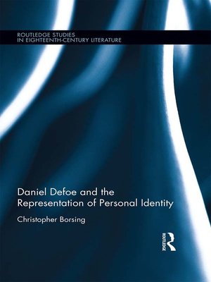 cover image of Daniel Defoe and the Representation of Personal Identity